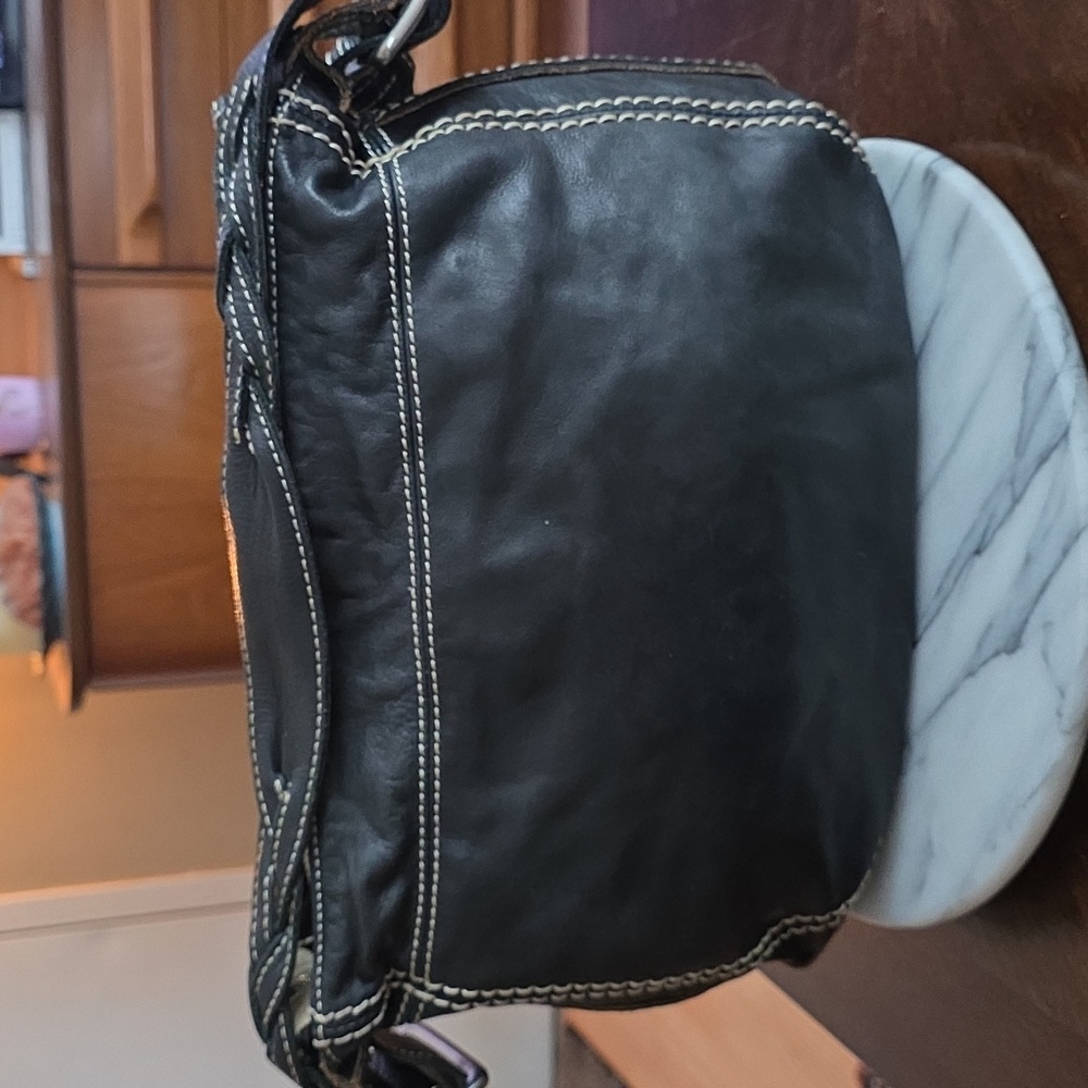 Fossil Black Pebbled Leather Hobo Shoulder Bag 🤍🩶 - Picture 11 of 17